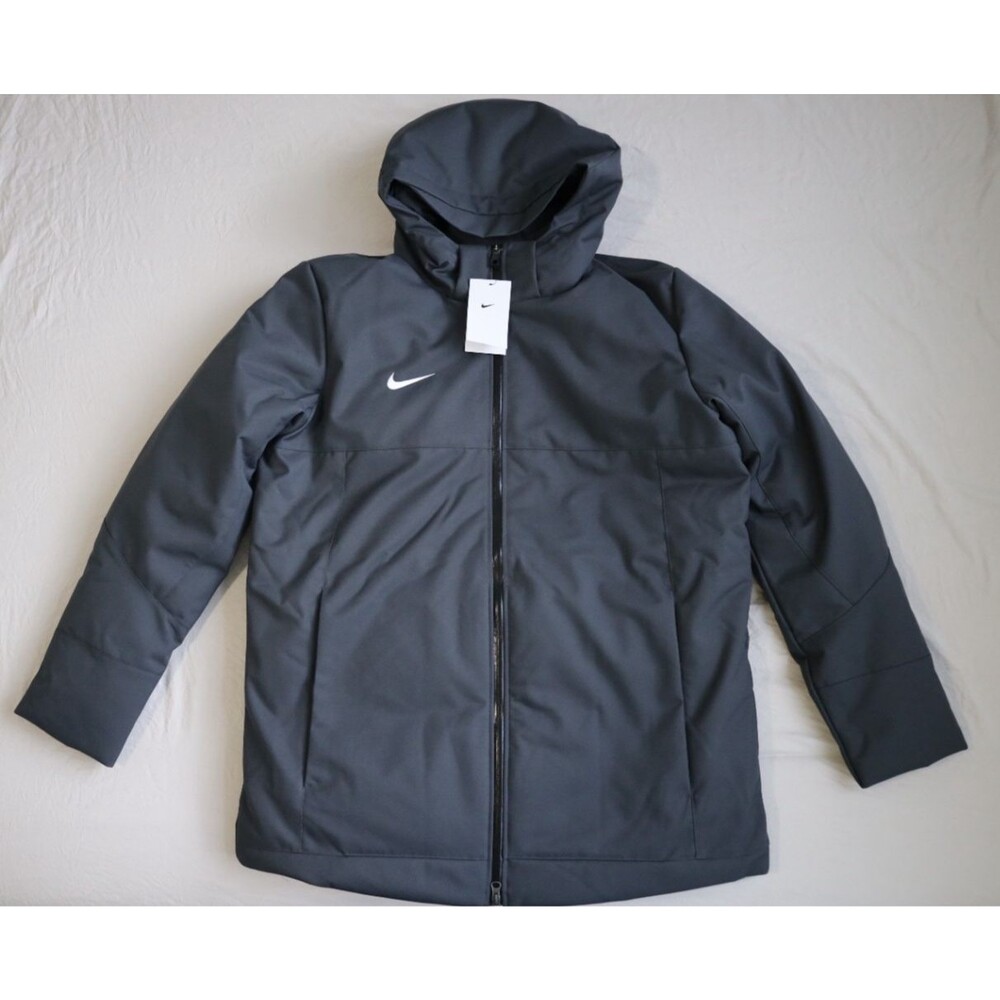 Nike Team Storm-FIT Down Fill Parka Men L Anthracite Hooded Jacket DJ6526-060